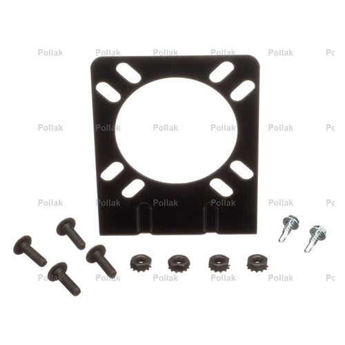 BLACK-COATED MOUNTING BRACKET FOR 7-WAY RV SOCKET