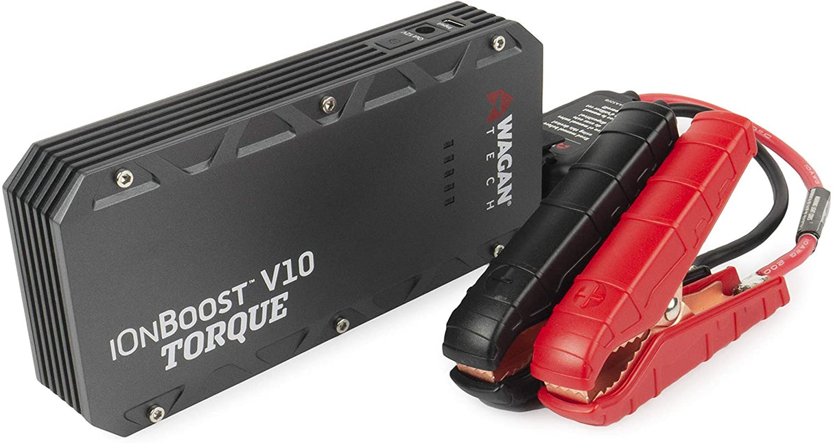 Wagan EL7507 Jump Starter iOnBoost V10 Torque 1000Amp Peak 12V Portable Lithium Car Battery Up to 7.8L V10 or 6.7L Diesel,Peak Up