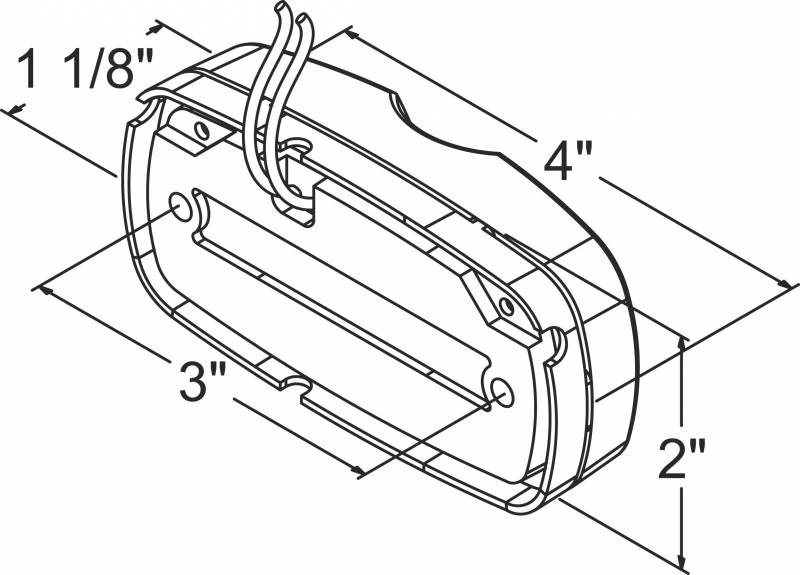 LED MARKER LIGHT DOUBLE BULLS EYE SURFACE MOUNT