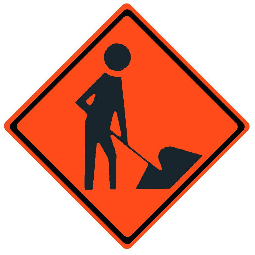 MEN WORKING (SYMBOL) 48" Mesh Sign