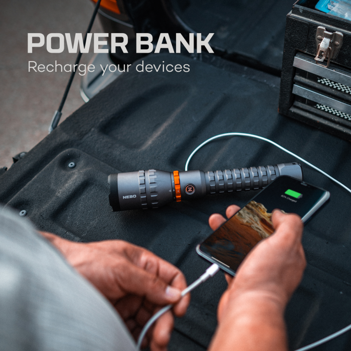 DAVINCI 8000 8,000 Lumen LED Rechargeable Flashlight & Power Bank