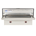 MODEL 127-0-03 SADDLE BOX, ALUMINUM, FULL STANDARD, CLEAR, 10.5 CU FT