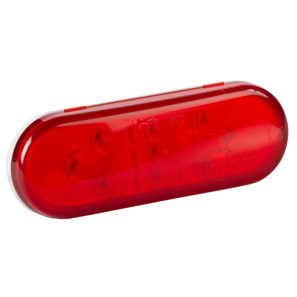 RED OVAL STOP TURN LIGHT MALE PIN