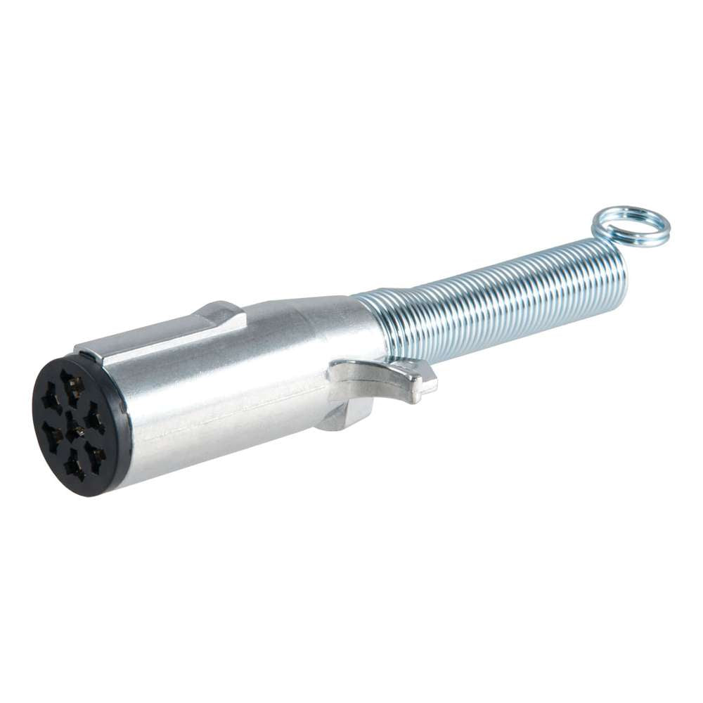 7-WAY ROUND CONNECTOR WITH SPRING- TRAILER SIDE