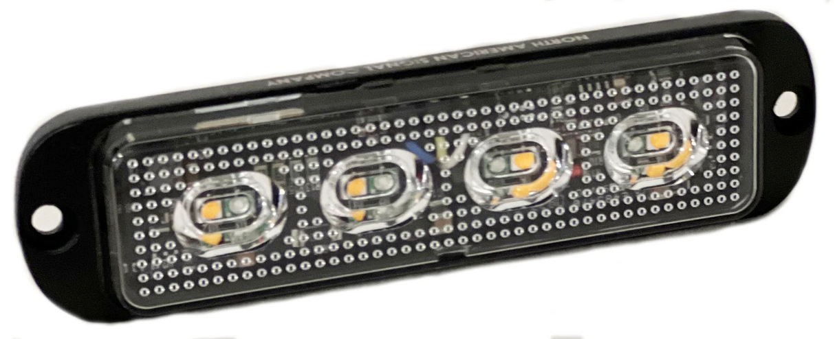 North American Signal Company 12/24V Amber/White 2 Color 8 LED Surface Mount (LED4580-AC)