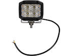 4 INCH WIDE LED FLOOD LIGHT WITH STROBE - SQUARE LENS