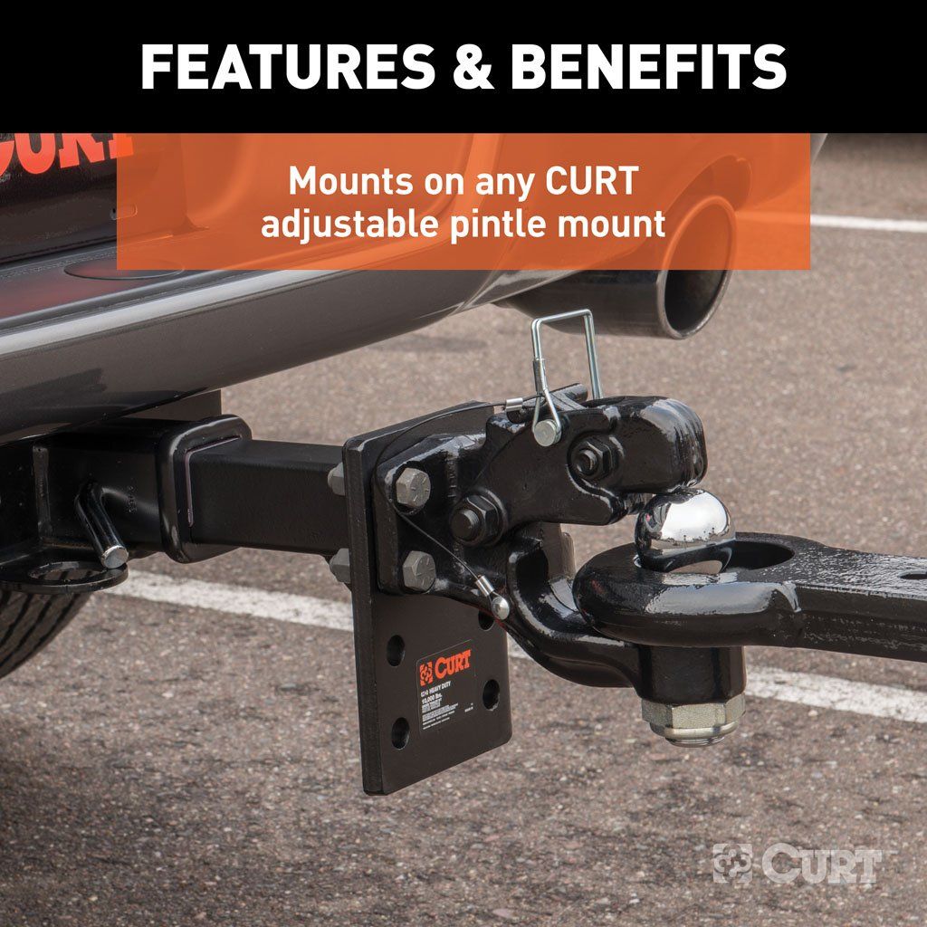 BALL & PINTLE HITCH (2" BALL, 10,000 LBS. BALL CAPACITY)