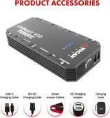 Wagan EL7507 Jump Starter iOnBoost V10 Torque 1000Amp Peak 12V Portable Lithium Car Battery Up to 7.8L V10 or 6.7L Diesel,Peak Up