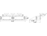 8 INCH LED DASHBOARD LIGHT BAR